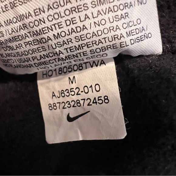 Nike Futura Logo Hoodie Men’s M Swoosh Pullover Black Fleece Sweatshirt - Picture 6 of 6